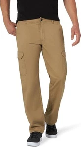 Lee Mens Khaki Extreme Comfort MVP Cargo Pants Straight Fit Size 40X30 NWT - Picture 1 of 9