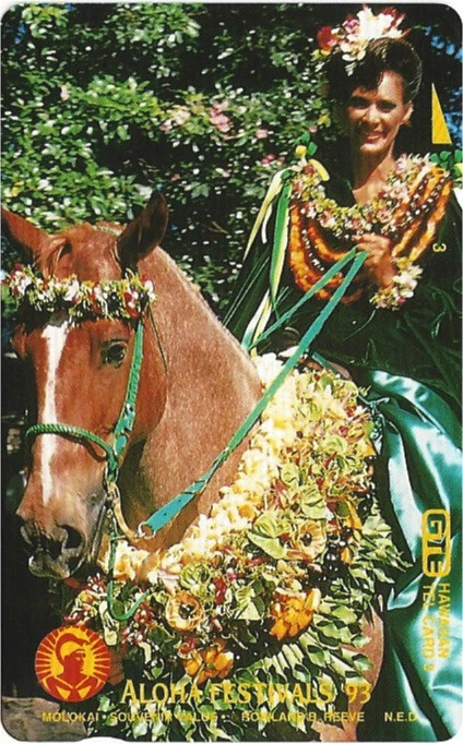 Scheda telefonica TK 226b 'Aloha Festivals '93' - Pa'u Horse Rider Molokai Girl