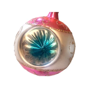 3 sfere sfera vetro aquila tripla rientranza ornamenti 3 misure griglia oro rosa mica vintage - Foto 1 di 7