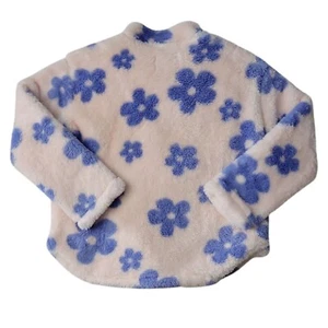 NEW!! Hurley Girls Sherpa Flower Print Quarter-Zip Jacket, L 10/12 "SHIPS FREE" - Picture 1 of 2