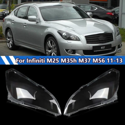 1 Pair Transparent Headlight Lens Shell For Infiniti M25 M35 M37 2011 2012 2013 Foto 1 de 4