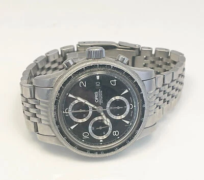 Mens Oris Automatic Big Crown Telemeter Chronograph 7569 Stainless Wrist Watch - Image 1 of 4