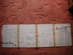 Aeromodeller Plans of the Hawker Fury a control line scale model of 20" span - Picture 1 of 2