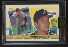 1990 Topps Archives John Smoltz Signed AUTO 1/1 Atlanta Braves