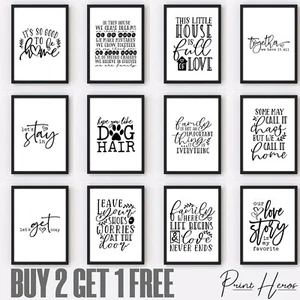 Living Room Wall Art Print Living Room Quotes Pictures Lounge Decor Gift Funny - Picture 1 of 74