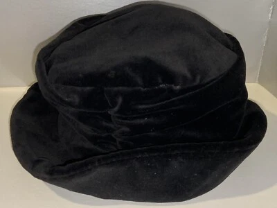 Sombrero de terciopelo vintage TEMPTATION Fodera hecho en Italia Fedora talla única embalable Foto 1 de 4