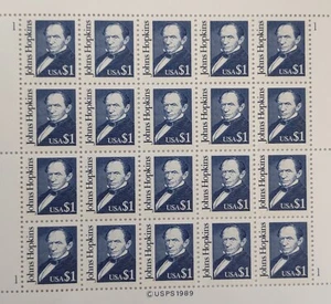 1989 Full Sheet Of 20 Stamps MNH, Johns Hopkins (SC.#2194) - Picture 1 of 2