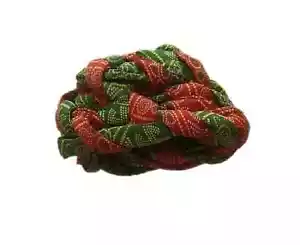 Berretto turbante indiano tradizionale Rajasthan Pagri multicolore taglia gratuita per unisex - Foto 1 di 3