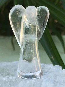 Clear Quartz Angle Quartz Gemstone Angel Protection Healing Angel Crystal Angel. - Foto 1 di 12