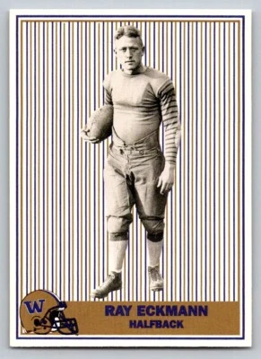 1992 Pacific Washington Huskies Football Greats - Ray Eckmann #102 (RC) - Image 1 of 2