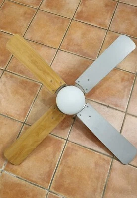 Ventilatore a soffitto + luce Styling C-42L1, pale grigio e legno chiaro 110 cm - Immagine 1 di 4