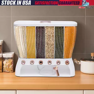 Cereal Dispenser Grain Container 10KG Kitchen Rice Storage Food Container Box - Picture 1 of 22