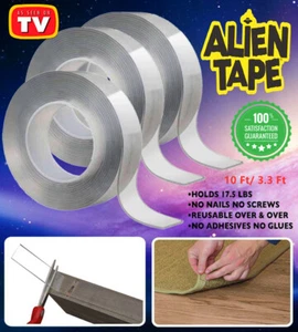 Alien Nano Tape Double Sided Heavy Duty Reusable Adhesive Stick Transparent Tape - Picture 1 of 10