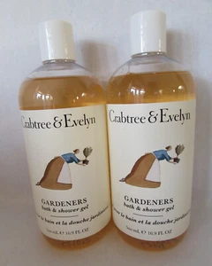 2 Crabtree & Evelyn Scented Bath Wash & Shower Gel Soap 16.9oz Gardeners - Picture 1 of 2