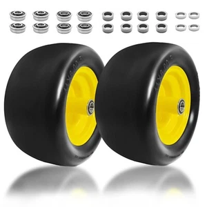 11×6.00-5 Flat Free Tire and Wheel for Lawn Mowers, - Picture 1 of 7