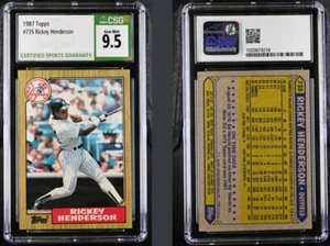 1987 Topps #735 Rickey Henderson CSG 9.5 (Dies ist jetzt bewertet 10 auf neuer Skala) - Bild 1 von 1