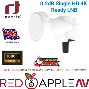 Inverto White Single Satellite Ultra 4K HD LNB Ideal FreeSat, Hotbird, Astra - Picture 1 of 12