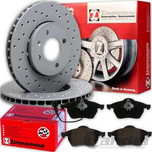 ZIMMERMANN SPORT BREMSSCHEIBEN + BELÄGE für VW GOLF 4 AUDI S3 TT OCTAVIA RS LEON - Afbeelding 1 van 3