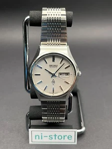 Vintage Seiko Quartz 0843-8040 White Dial 36mm Day/Date Kanji Japan - Rank B - Picture 1 of 18