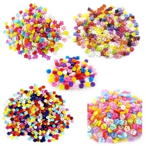 20-5000pcs Stars Flowers Shaped 6mm Buttons Kid's Clothing Sewing Mixed Shapes C - Bild 1 von 22