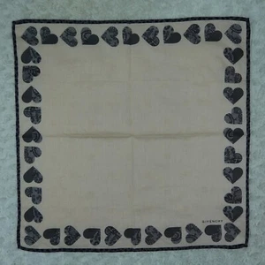 N851 GIVENCHY Pocket Square Peach Jacquard Cotton Scarf Scarves 19.5" X 19" - Picture 1 of 7