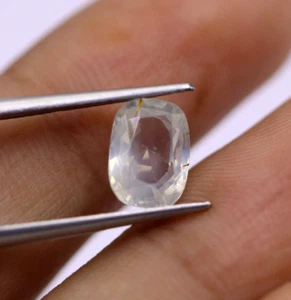 Cojín suelto de zafiro azul natural de 2,29 quilates de 8x6 mm certificado piedra preciosa de grado VS - Imagen 1 de 9