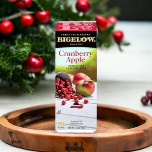 Bigelow Cranberry Apple Herbal Tea Bags 28-Count Box-2Pack (56)-BB 10/2025 - Picture 1 of 4