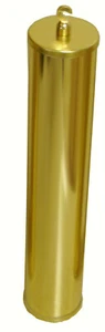 Set of 3  42 x 235mm Clock Weight Shell - Solid Brass, Polished  (WS-1B) - Picture 1 of 5
