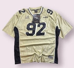 Vintage Deadstock Gold Fubu Football Jersey Hip Hop 90s Size XL Pinkman #92 - Picture 1 of 10