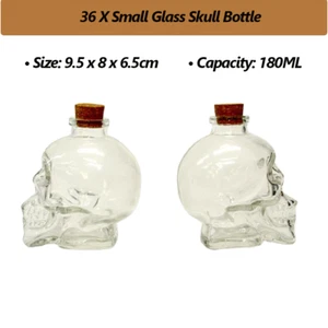 36x Crystal Glass 3D Skull Head Decanter Drinking Bottle Wine Glass Bottle 180ML - Picture 1 of 1