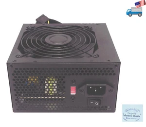 Schwarz 750 W Gaming Silent 120 mm Lüfter ATX 12 V Netzteil PCI-Express SATA PC Netzteil - Bild 1 von 9