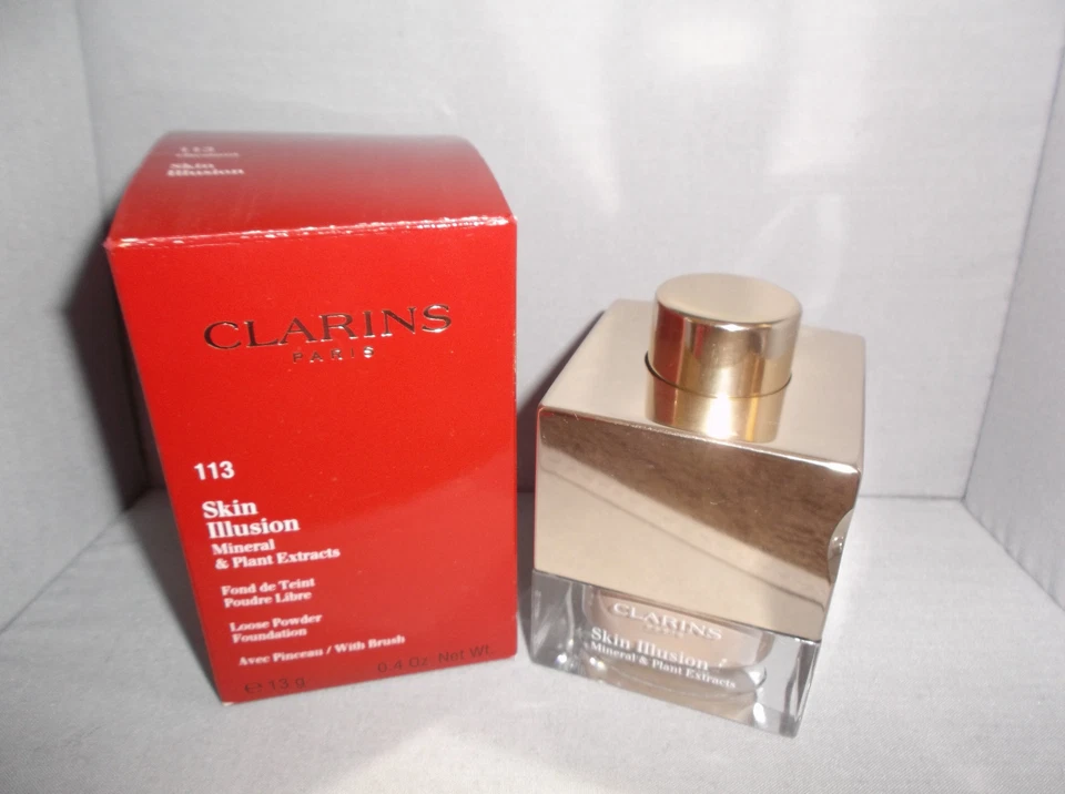 Clarins Skin Illusion Loose Powder Foundation 113 Chestnut 0.4oz New Boxed - Image 1 of 1