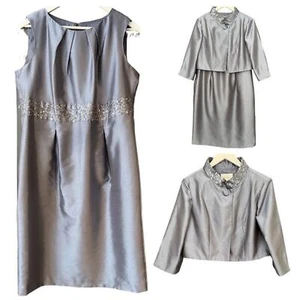 David’s Bridal Mother of the Bride/Groom Dress with Matching Jacket Size 16 - Picture 1 of 13