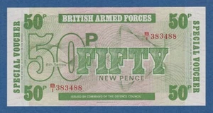 BRITISH ARMED FORCES -- 50 NEW PENCE ND ( 1972 ) -- UNC -- BWC -- PICK M49 . - Picture 1 of 2