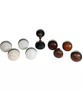 ✨ 10 Antique Assorted Porcelain Marble Door Knobs Home Remodeling Restoration - Picture 1 of 14