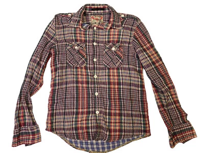 Just a Cheap Shirt Men's Large Button Up Plaid Red Shirt EUC - Image 1 of 4