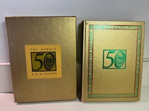 The Hobbit Gold 50th Anniversary Edition, J.R.R. Tolkien With Slipcase, READ - Picture 1 of 18