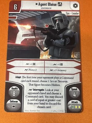 Star Wars Imperial Assault Agent Blaise Alternate Art Promo Card Asmodee New - Image 1 of 2