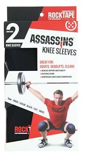 Rocktape Assassins Knee Compression Sleeves for Weight Lifting, Sports, Training