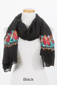 Washed Diamond Tribal Oblong Scarf David And Young 40" X 70" New With Tags - Picture 1 of 2