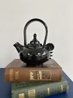 Chinese Style Vintage Black Teapot 20th Century Signed