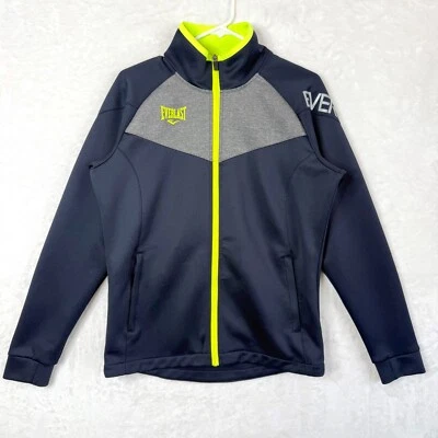 Jaqueta masculina Everlast Performance Sportswear zíper completo desempenho M preta - Imagem 1 de 4