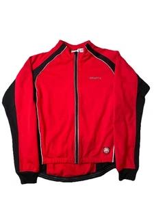 Craft Windstopper Cycling Jacket Full Zip L3 Protection Red Large - Picture 1 of 13