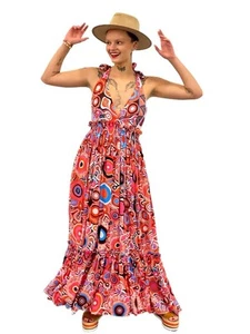 Feather & Find "Airglow Dreamtime Dress" Boho Maxikleid Gr. M Neu Mit Etikett - Bild 1 von 12