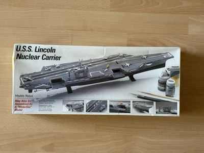 USS Lincoln Nuclear Carrier Testors Italeri 1/720 Scale Sealed Box - Image 1 of 3