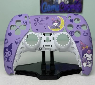 GAME COSMOS Sanrio Kuromi Custom Replacement Faceplate Shell for PS5 Controller