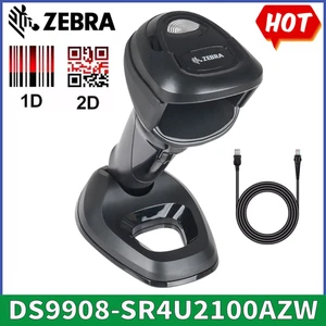 Zebra DS9908-SR4U2100AZW 1D/2D Imager IP52 Handheld Barcode Scanner W /USB Cable - Afbeelding 1 van 11