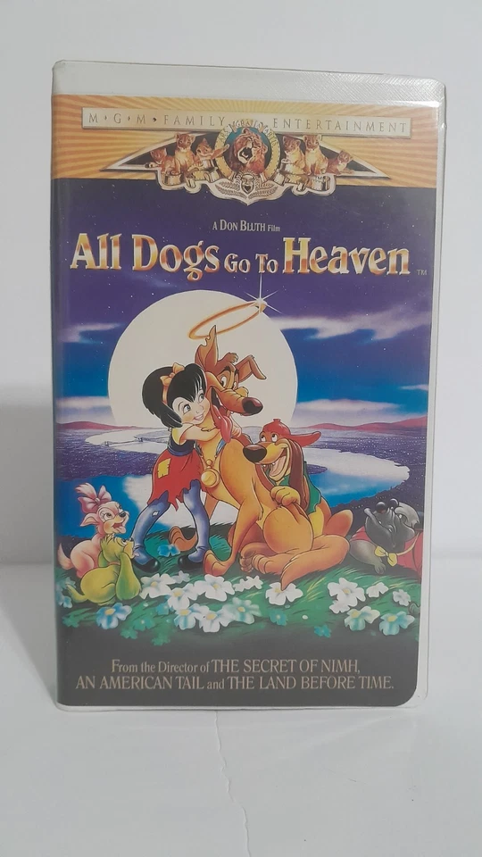All Dogs Go To Heaven MGM Animation VHS Tape Classic Animated Movie Great - Image 1 of 4
