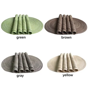 1/4Stück Tischset oval 50x35cm Basket Platzset abwaschbar Platzdeckchen geflocht - Bild 1 von 14