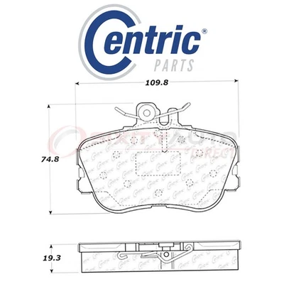Centric Semi Metallic Brake Pads w Shim for 1994-1995 Mercedes-Benz C280 sx Foto 1 de 4